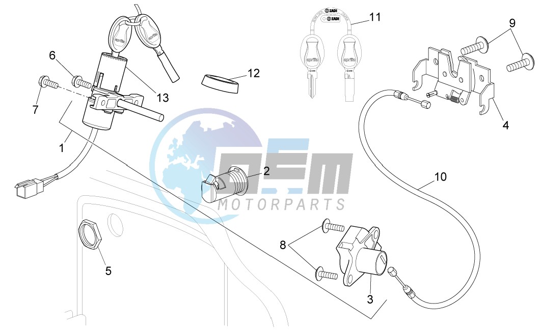 Lock hardware kit