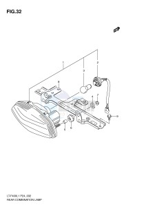 LT-F400 (P24) drawing REAR COMBINATION LAMP