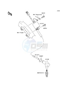 KX125 KX125M7F EU drawing Ignition System