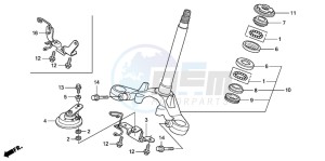 CBR125RS drawing STEERING STEM