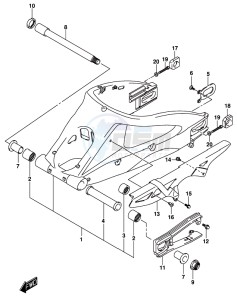 GSX-S1000F drawing REAR SWINGINGARM