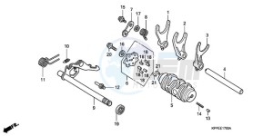 CBR125RW9 France - (F / CMF) drawing GEAR SHIFT DRUM