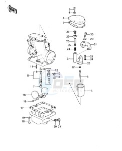 KLX 250 A [KLX250] (A1-A2) [KLX250] drawing CARBURETOR PARTS