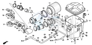 TRX500FA FOURTRAX FOREMAN drawing AIR CLEANER (TRX500FA5/6/7/8)