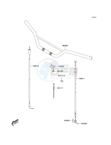 KLX 125 B (B6F) B6F drawing HANDLEBAR