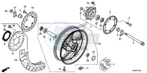 CBR300RAF CBR300RA Europe Direct - (ED) drawing REAR WHEEL