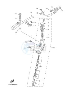 YZ250 (1SST) drawing REAR MASTER CYLINDER