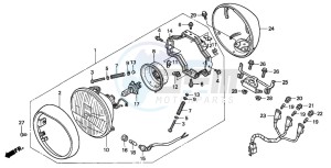 GL1500C VALKYRIE drawing HEADLIGHT (2)