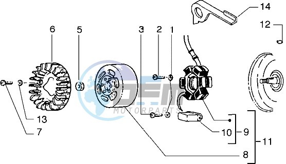 Flywheel magneto