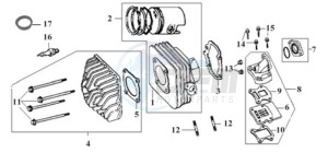 JET EURO X 50 drawing CYLINDER MET PISTON / CYLINDER HEAD