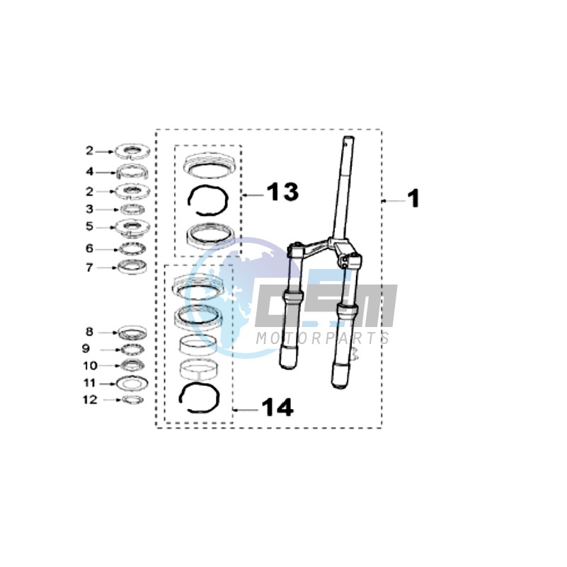 FRONT FORK / STEERINGHEAD 8