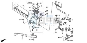 FES1509 Europe Direct - (ED / 2ED) drawing FR. BRAKE MASTER CYLINDER (FES125)(FES150)