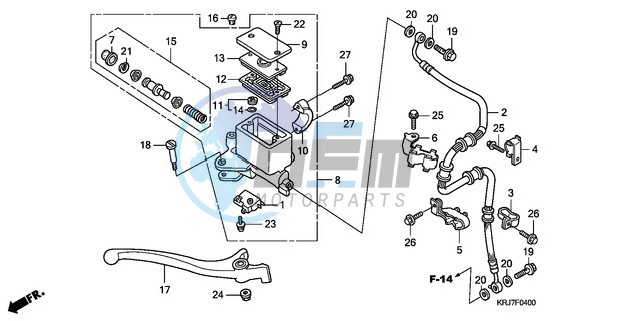 FR. BRAKE MASTER CYLINDER (FES125)(FES150)