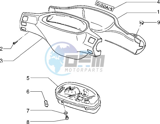 Speedometers Kms. - handlebar cover