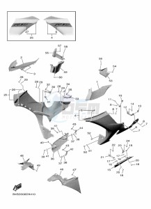 YZF1000D YZF-R1M (B4SJ) drawing COWLING 2