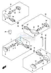 DL250 drawing TURNSIGNAL LAMP