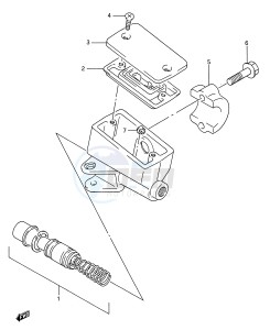 GSX600F (E28) Katana drawing FRONT MASTER CYLINDER (MODEL K L M N)