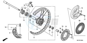 CRF450X9 U drawing FRONT WHEEL