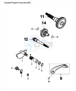 FIGHT 4 50 2T DARKSIDE drawing DRIVE SHAFTS / KICKSTARTER