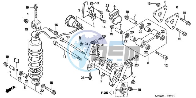 REAR CUSHION (VFR800A)