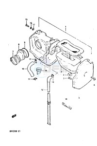 DR125S (Z-D) drawing AIR CLEANER