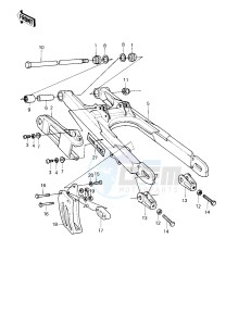 KDX 175 A [KDX175] (A1) [KDX175] drawing SWING ARM -- 80 A1- -