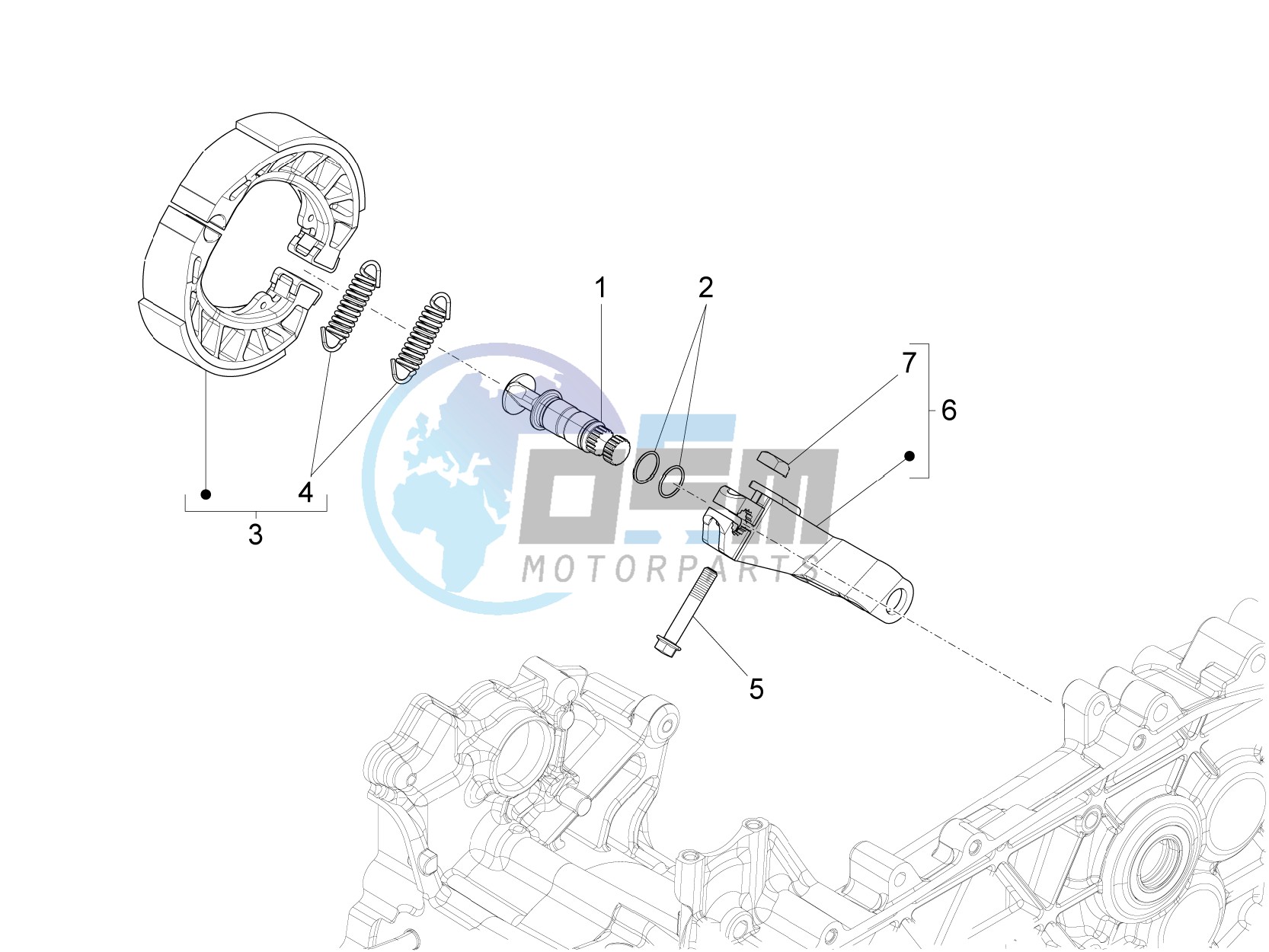 Rear brake - Brake jaw