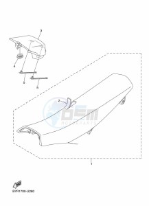 WR450F (B7R4) drawing SEAT