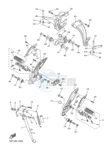 FZ8-S FZ8 FAZER 800 (42PD 42PF) drawing STAND & FOOTREST