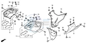 CBR125RW drawing UNDER COWL (CBR125RW7)