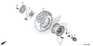 TRX420FA1H TRX420 ED drawing FRONT WHEEL