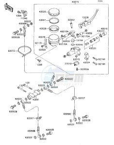 ZX 750 H [NINJA ZX-7] (H2) [NINJA ZX-7] drawing FRONT MASTER CYLINDER