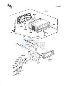 KZ 750 H [LTD] (H2-H4) [LTD] drawing TAILLIGHT -- KZ750-H3_H4- -