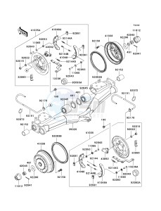 KAF 950 C [MULE 3010 TRANS4X4 DIESEL] (C7F) C7F drawing REAR HUBS_BRAKES