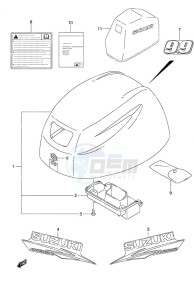 DF 9.9A drawing Engine Cover