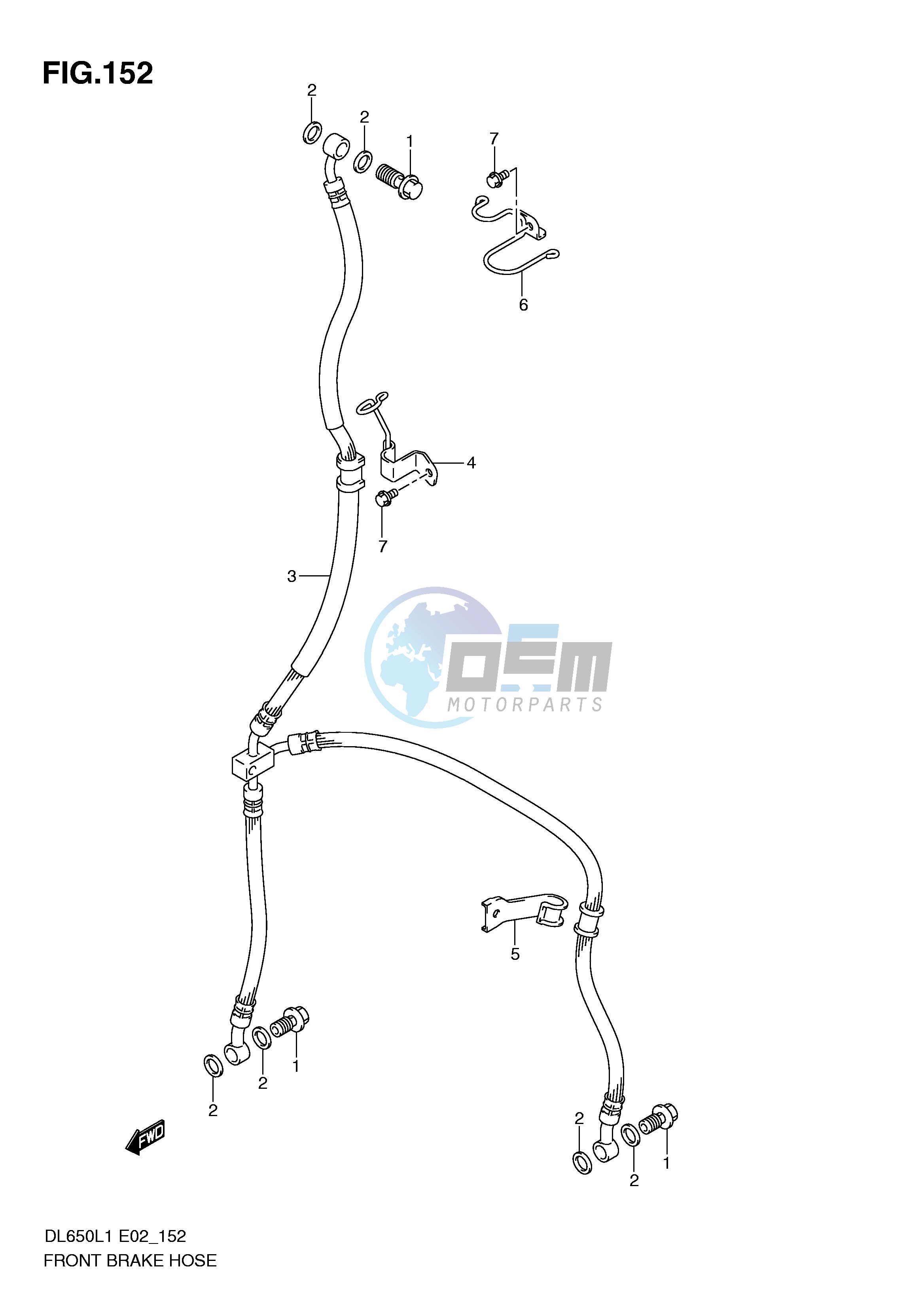 FRONT BRAKE HOSE (DL650L1 E24)