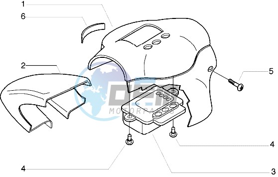 Handlebars component parts-Instrument unit