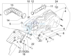 Beverly 300 ie Tourer e3 drawing Air filter