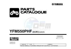 YFM550FWAD YFM550PHF GRIZZLY 550 EPS HUNTER (2LBC) drawing .1-Front-Page