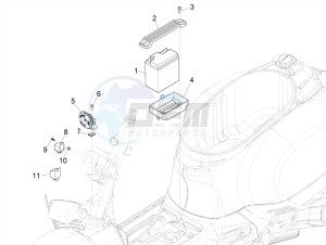 GTV 300 HPE SEI GIORNI IE E4 ABS (APAC) drawing Remote control switches - Battery - Horn