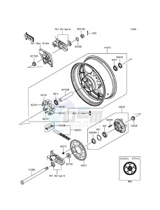 ZZR1400 ABS ZX1400FFFA FR GB XX (EU ME A(FRICA) drawing Rear Hub