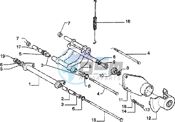 Swinging arm