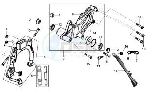 HD 125 DRUM BRAKE drawing CENTRAL STAND / SIDE STAND / KICKSTARTER PEDAL