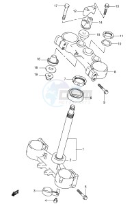 RM250 (E3-E28) drawing STEERING STEM (MODEL K2)