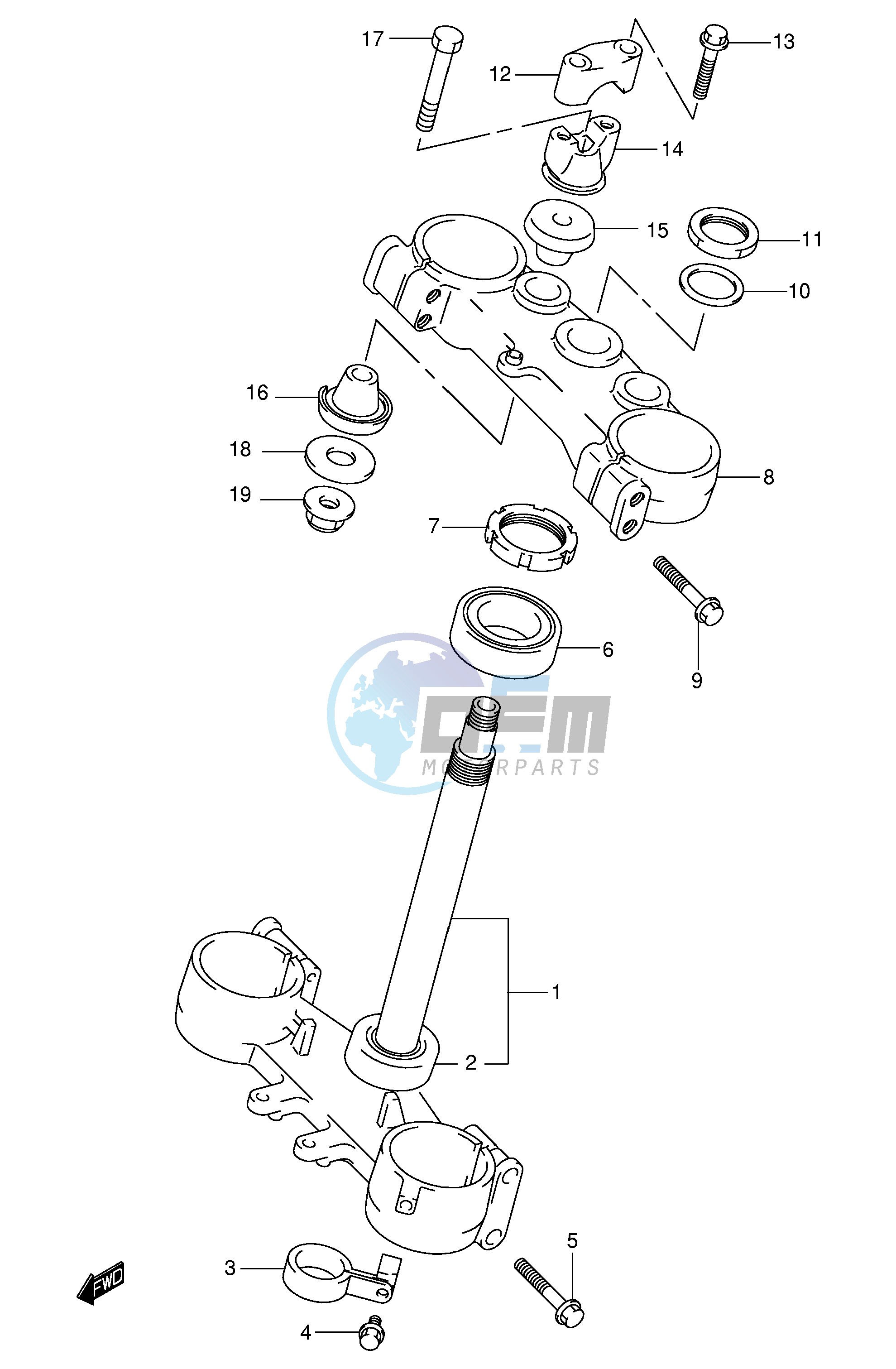 STEERING STEM (MODEL K2)