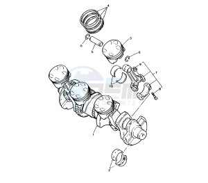 YZF SP 750 drawing CRANKSHAFT AND PISTON