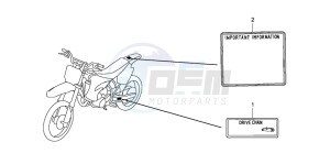 CR85R drawing CAUTION LABEL