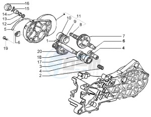 Liberty 50 2t RST drawing Rear wheel shaft