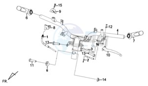 ALLO GT 25KMH 50 drawing HANDLEBAR / BRAKE LEVERS /CABLES