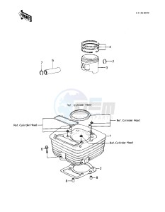 KLT 250 A [KLT250] (A2) [KLT250] drawing CYLINDER_PISTON -- 83 A2- -